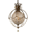Bellini 3-Light Chandelier (Antique Quartz Crystal & Bronze)