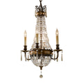 Bellini 4-Light Chandelier (Antique Quartz Crystal & Bronze)