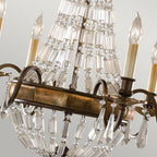 Bellini 6-Light Chandelier (Antique Quartz Crystal & Bronze)