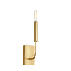 Brianna 1-Light Wall Light (Burnished Brass & White Linen)