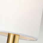 Brianna 2-Light Wall Light (Burnished Brass & White Linen)