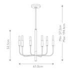 Brianna 6 lt Chandelier