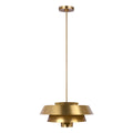 Brisbin 1-Light Pendant (Burnished Brass & White)