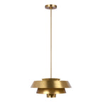 Brisbin 1-Light Pendant (Burnished Brass & White)