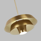 Brisbin 1-Light Pendant (Burnished Brass & White)