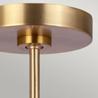 Brisbin 1-Light Pendant (Burnished Brass & White)