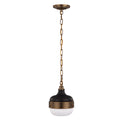Cadence 1-Light Mini Pendant (Dark Antique Brass/Matte Black)