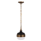 Cadence 1-Light Mini Pendant (Dark Antique Brass/Matte Black)