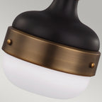 Cadence 1-Light Mini Pendant (Dark Antique Brass/Matte Black)
