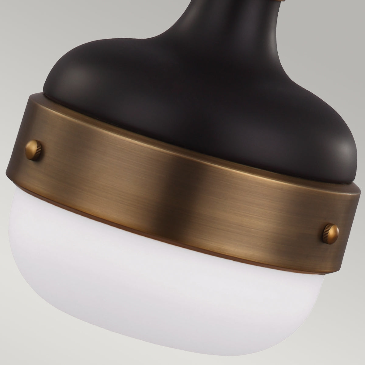 Cadence 1-Light Mini Pendant (Dark Antique Brass/Matte Black)