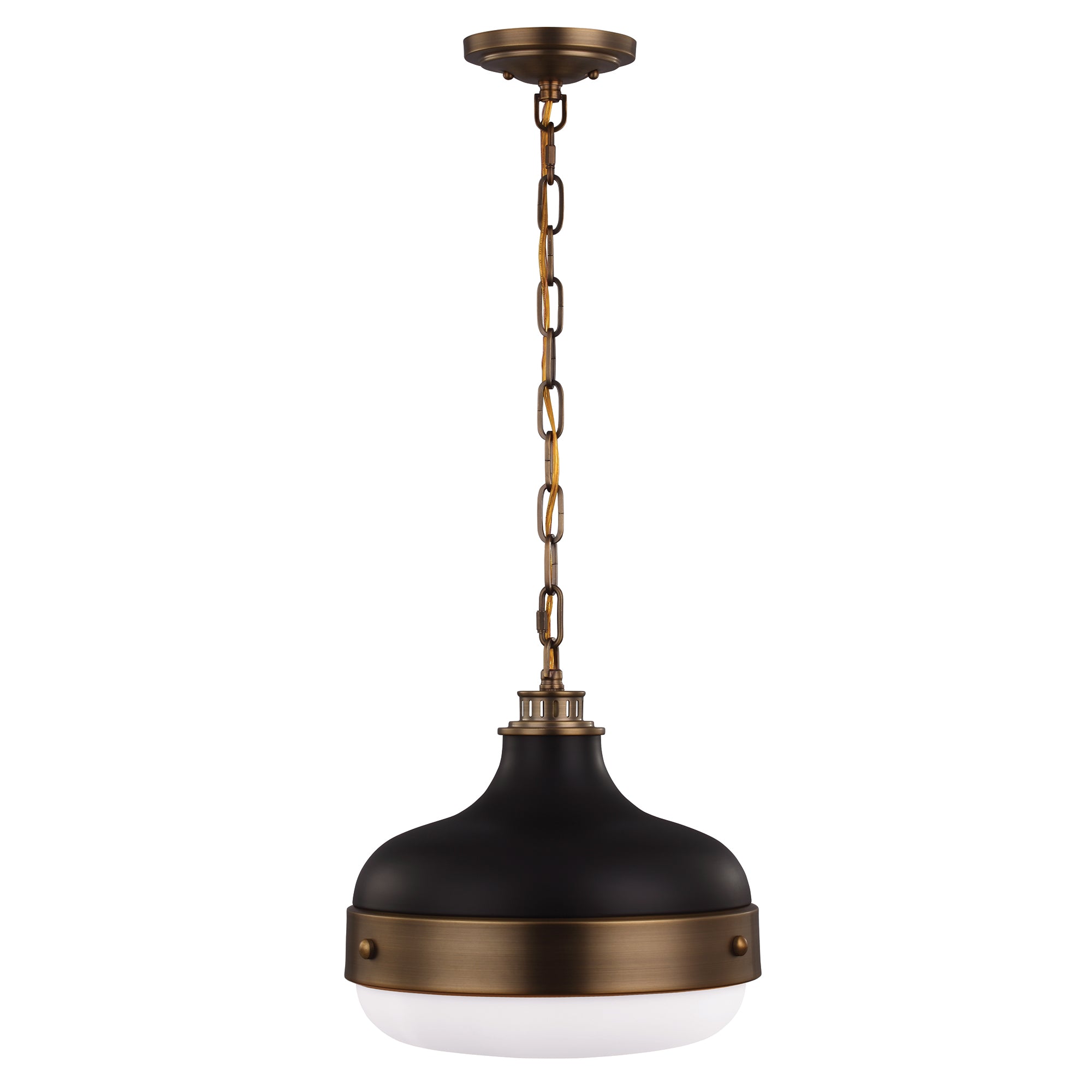 Cadence 2-Light Pendant (Dark Antique Brass/Matte Black)