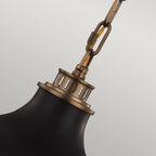 Cadence 2-Light Pendant (Dark Antique Brass/Matte Black)