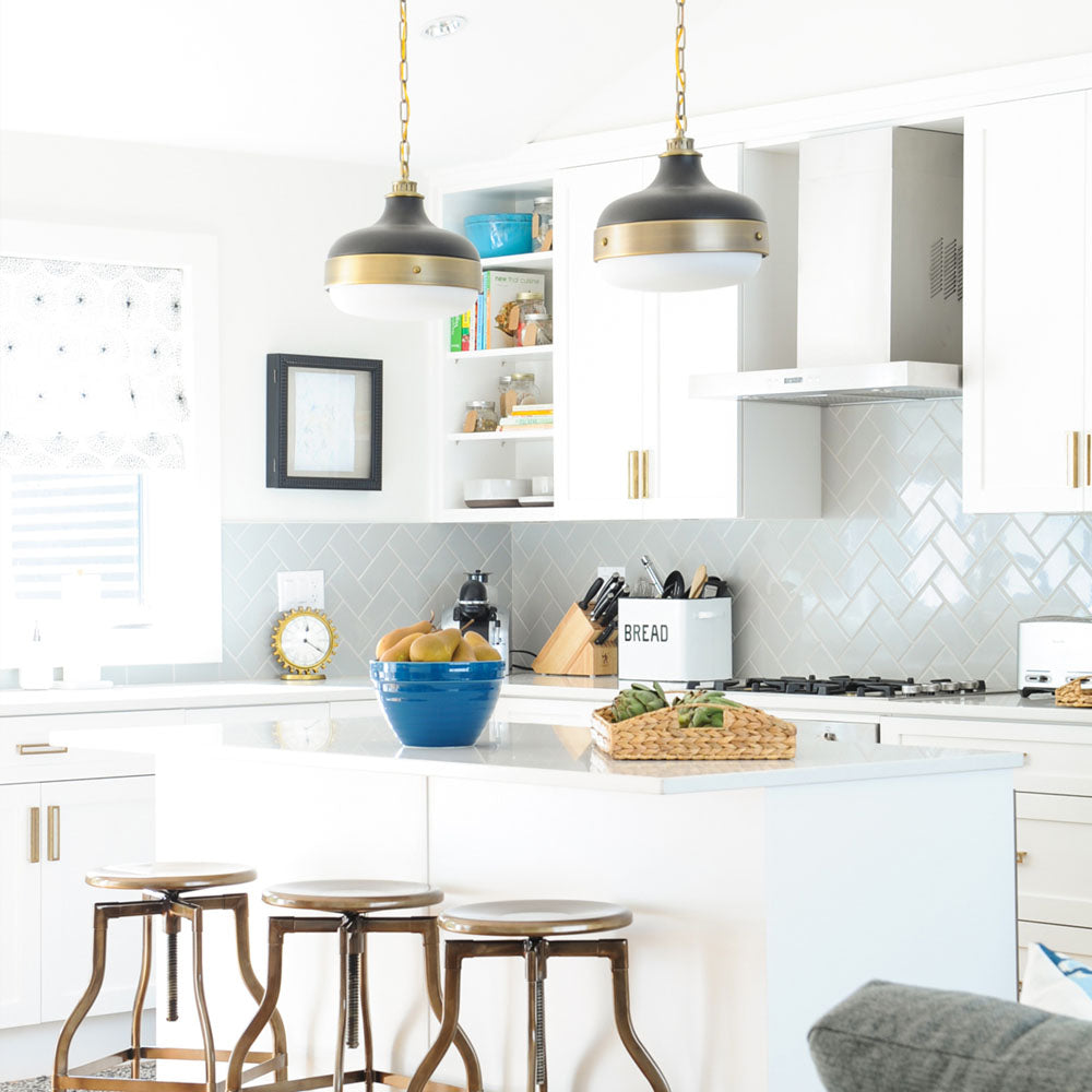 Cadence 2-Light Pendant (Dark Antique Brass/Matte Black)