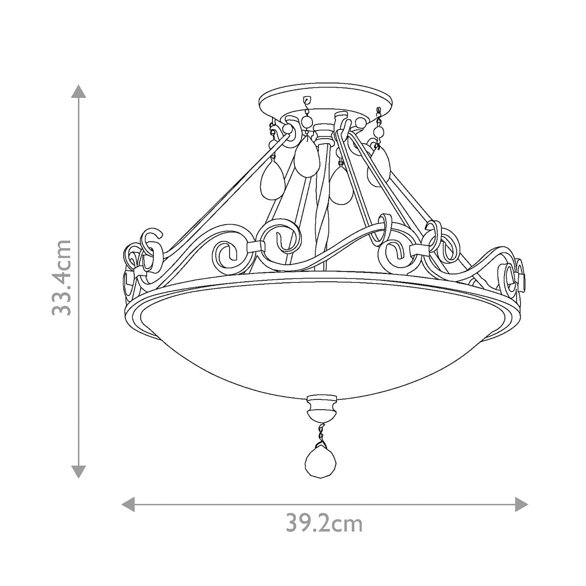 Chateau 2 Light Semi-Flush Light