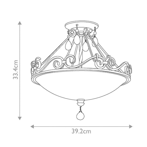 Chateau 2 Light Semi-Flush Light