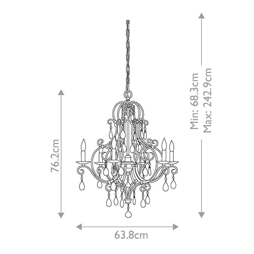 Chateau 6 Light Chandelier