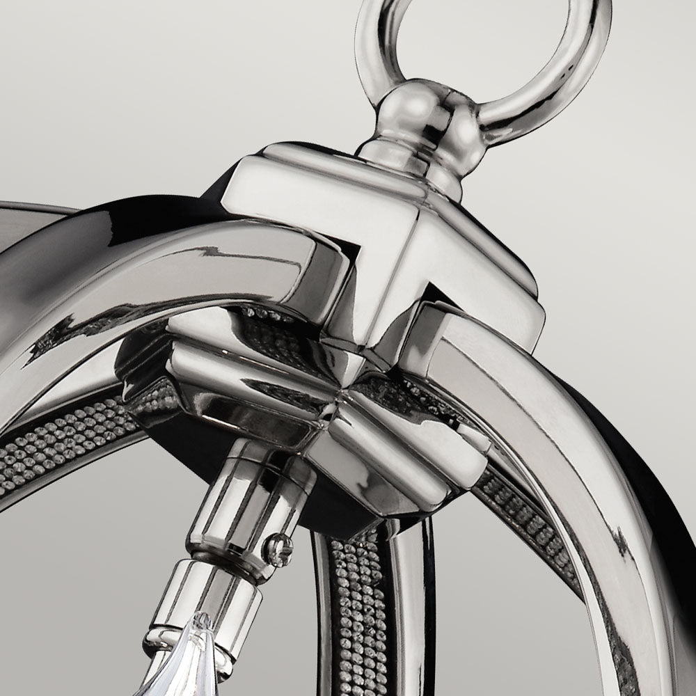 Corinne 3-Light Small Pendant (Modern Orb with Inlay Crystal)
