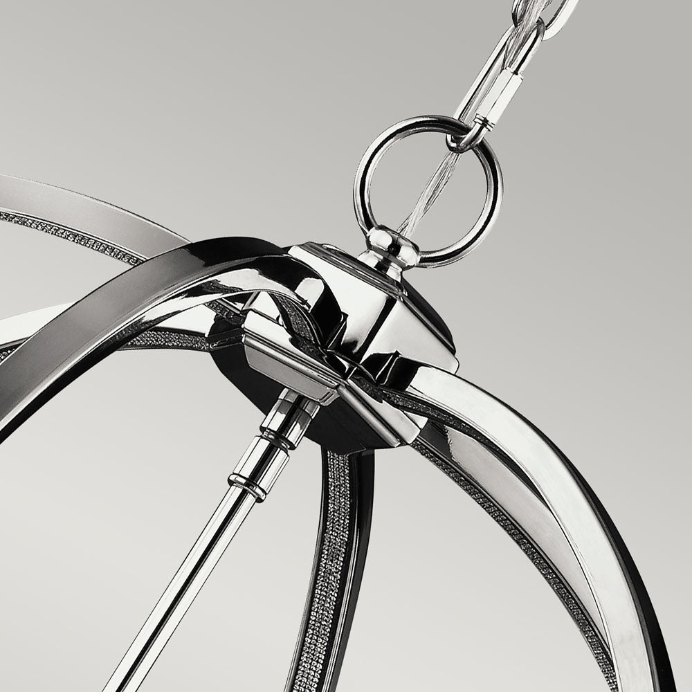 Corinne 6-Light Pendant (Modern Orb with Inlay Crystal)