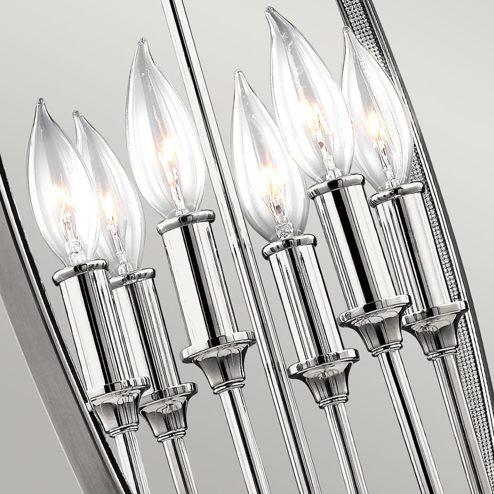 Corinne 6-Light Pendant (Modern Orb with Inlay Crystal)