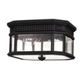 Cotswold Lane 2 Light Flush Ceiling Mount - Black