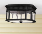 Cotswold Lane 2 Light Flush Ceiling Mount - Black