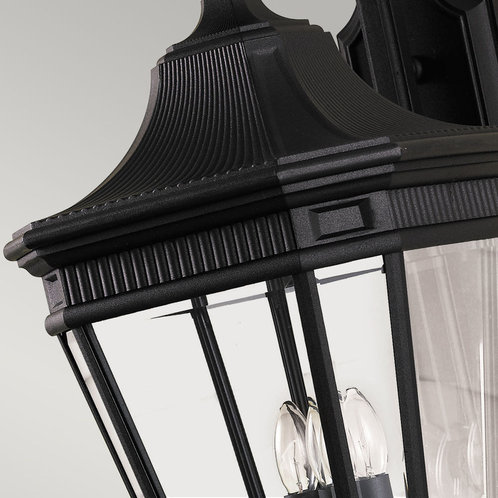 Cotswold Lane 3-Light Large Black Wall Lantern