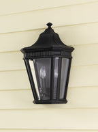 Cotswold Lane 2 Light Half Wall Lantern - Black