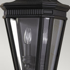 Cotswold Lane 2 Light Half Wall Lantern - Black