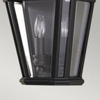 Cotswold Lane 2 Light Half Wall Lantern - Black