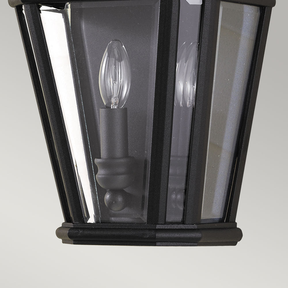 Cotswold Lane 2 Light Half Wall Lantern - Black