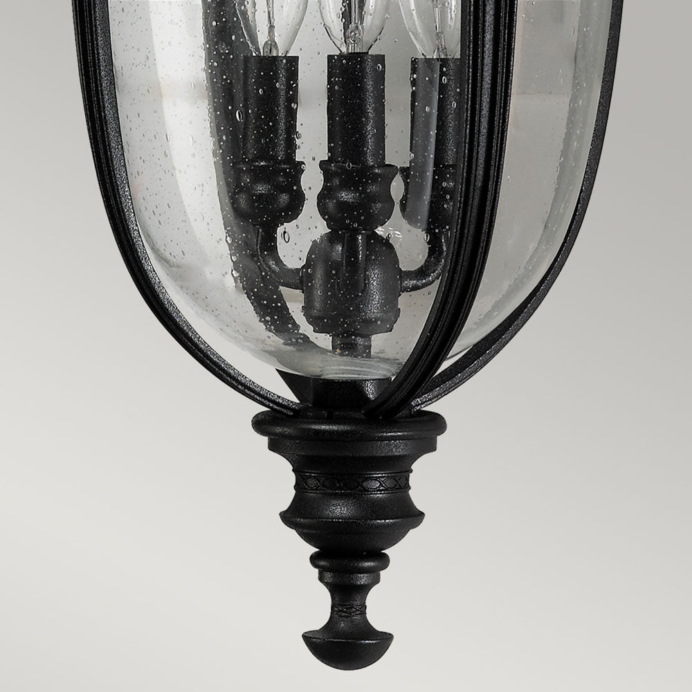 English Bridle 3 Light Large Wall Lantern - Black