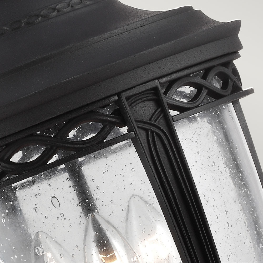 English Bridle 3 Light Large Chain Lantern - Black