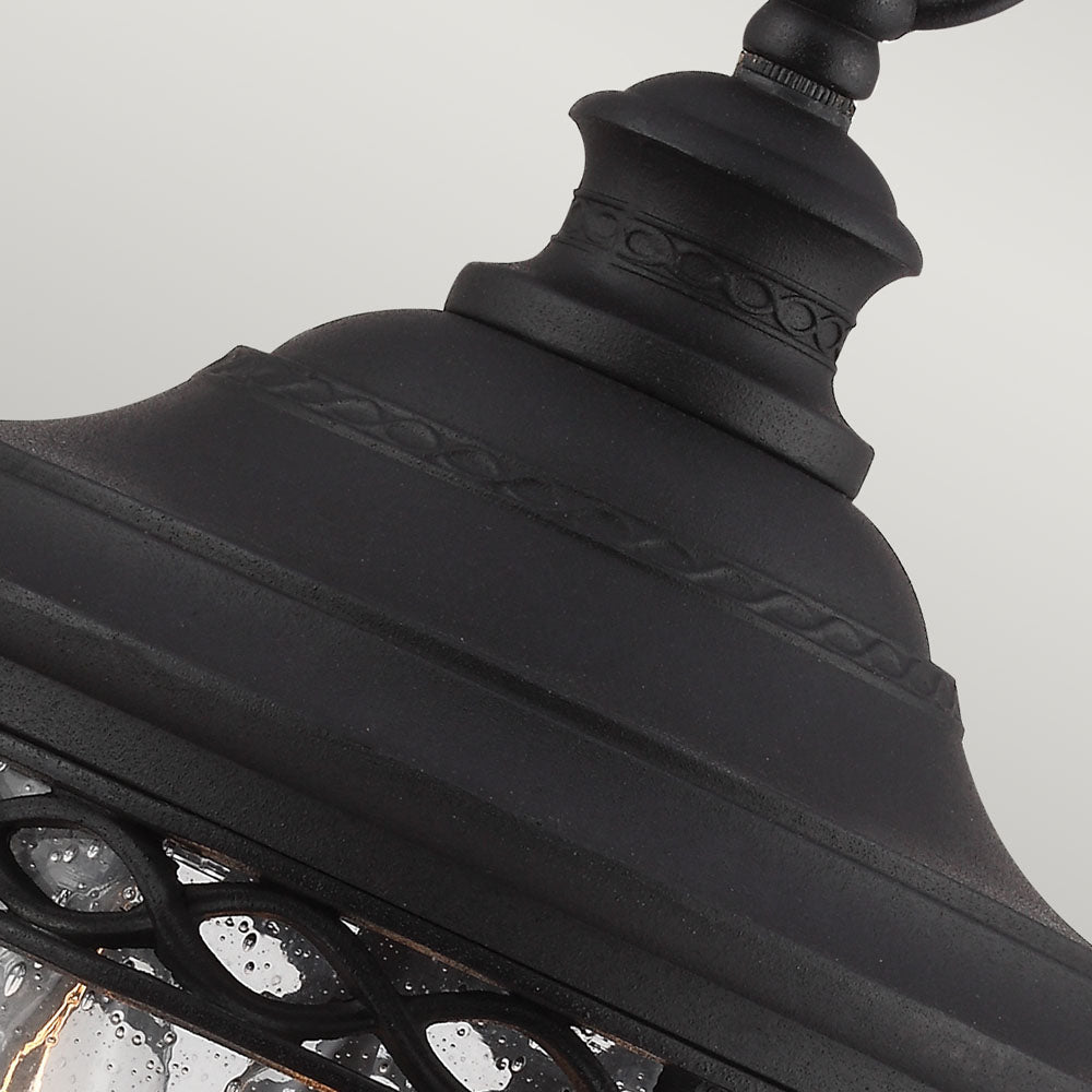 English Bridle 3 Light Medium Chain Lantern - Black