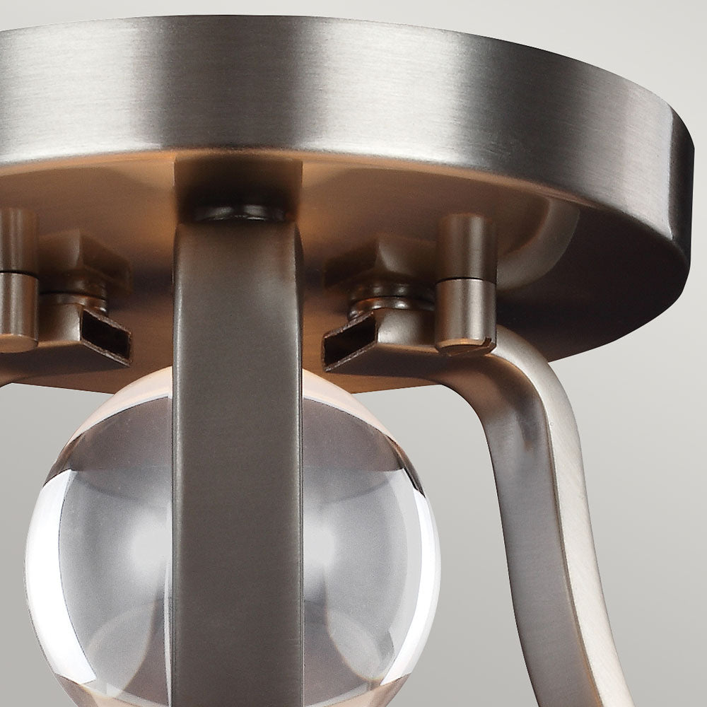 Evington 2 Light Semi-Flush - Satin Nickel