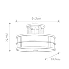 Fusion 3lt Semi-Flush