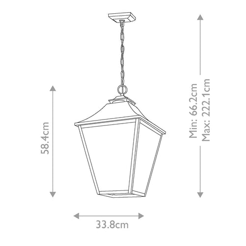 Galena 4 Light Chain Lantern