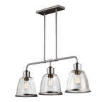 Hobson 3 Light Island Chandelier Satin Nickel