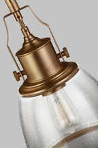 Hobson 1 Light Medium Pendant Aged Brass