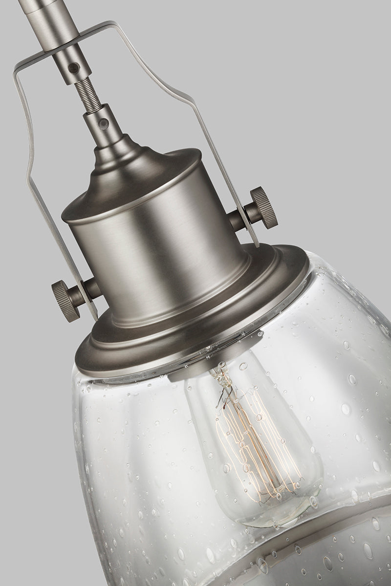 Hobson 1 Light Medium Pendant Satin Nickel
