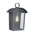Hodges Large Black Outdoor Wall Lantern (Seeded Glass)