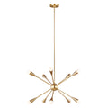 Jax 10 Light Chandelier - Burnished Brass