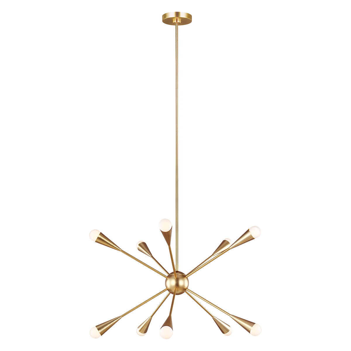 Jax 10 Light Chandelier - Burnished Brass