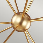 Jax 10 Light Chandelier - Burnished Brass