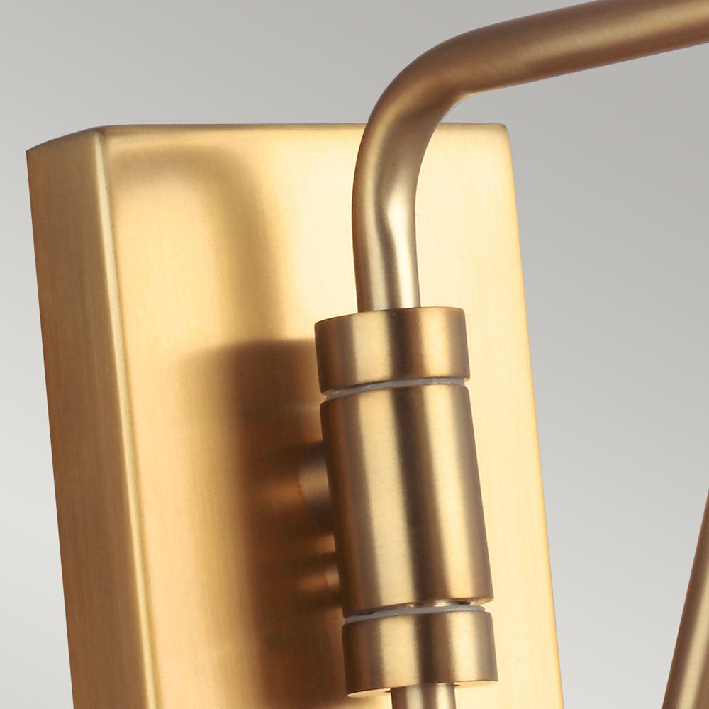 Joan 1 Light Wall Light - Midnight Black & Burnished Brass