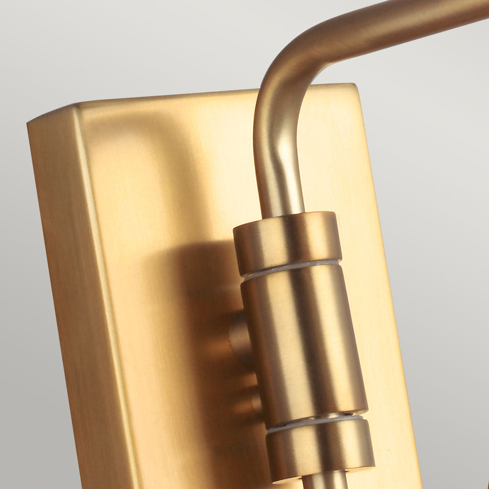 Joan 1 Light Wall Light - Matte White & Burnished Brass