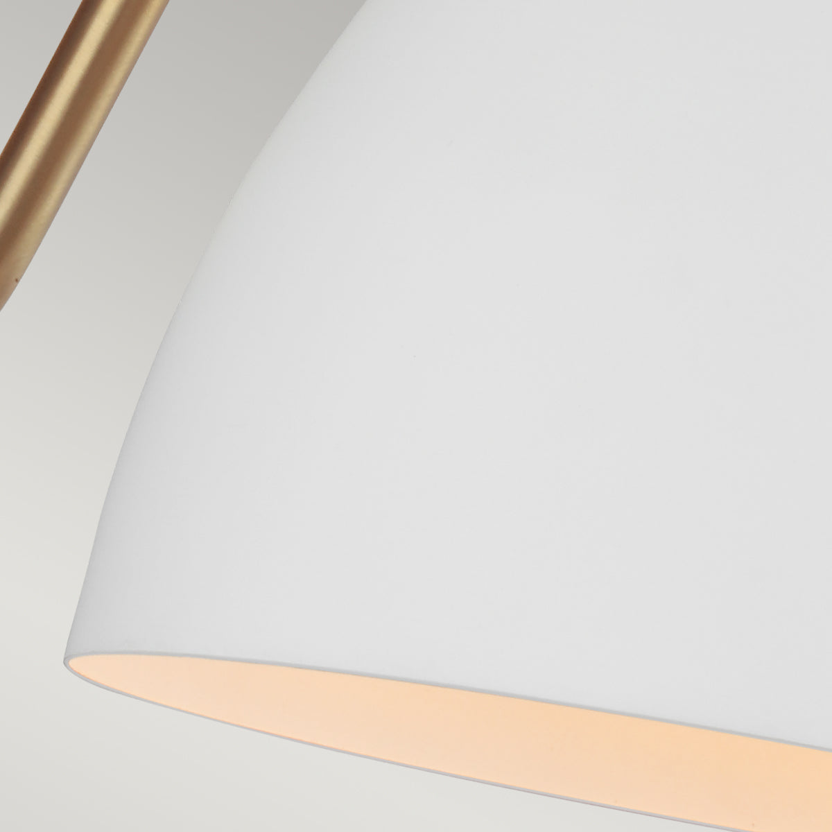 Joan 1 Light Wall Light - Matte White & Burnished Brass