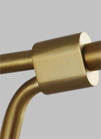 Joan 1 Light Wall Light - Midnight Black & Burnished Brass