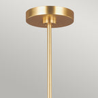 Joan 5 Light Chandelier - Matte White & Burnished Brass