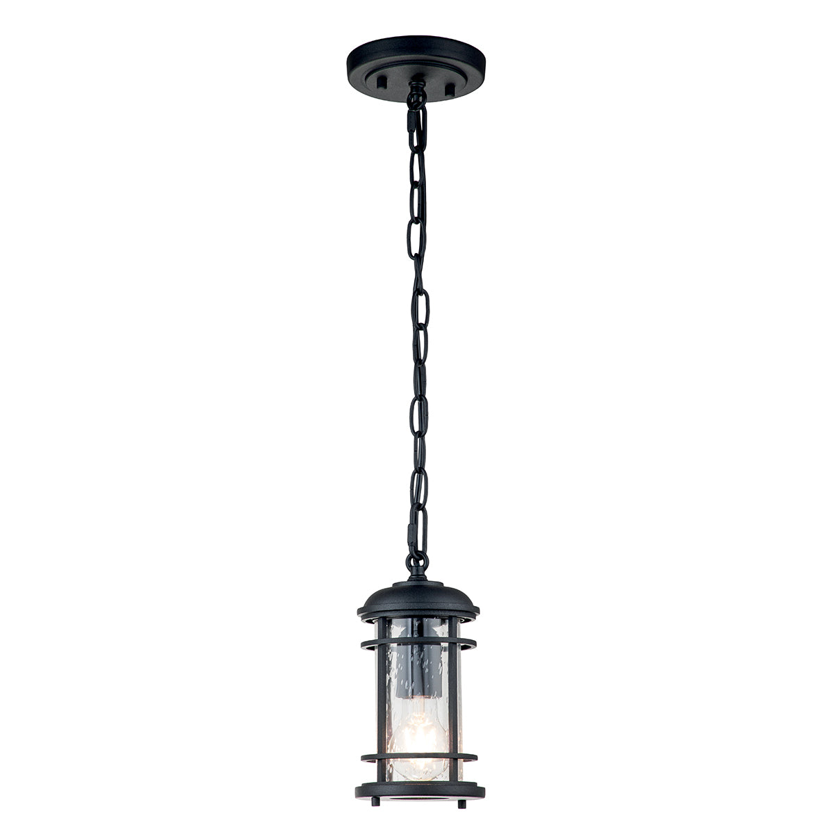 Lighthouse 1 Light Small Chain Lantern Black
