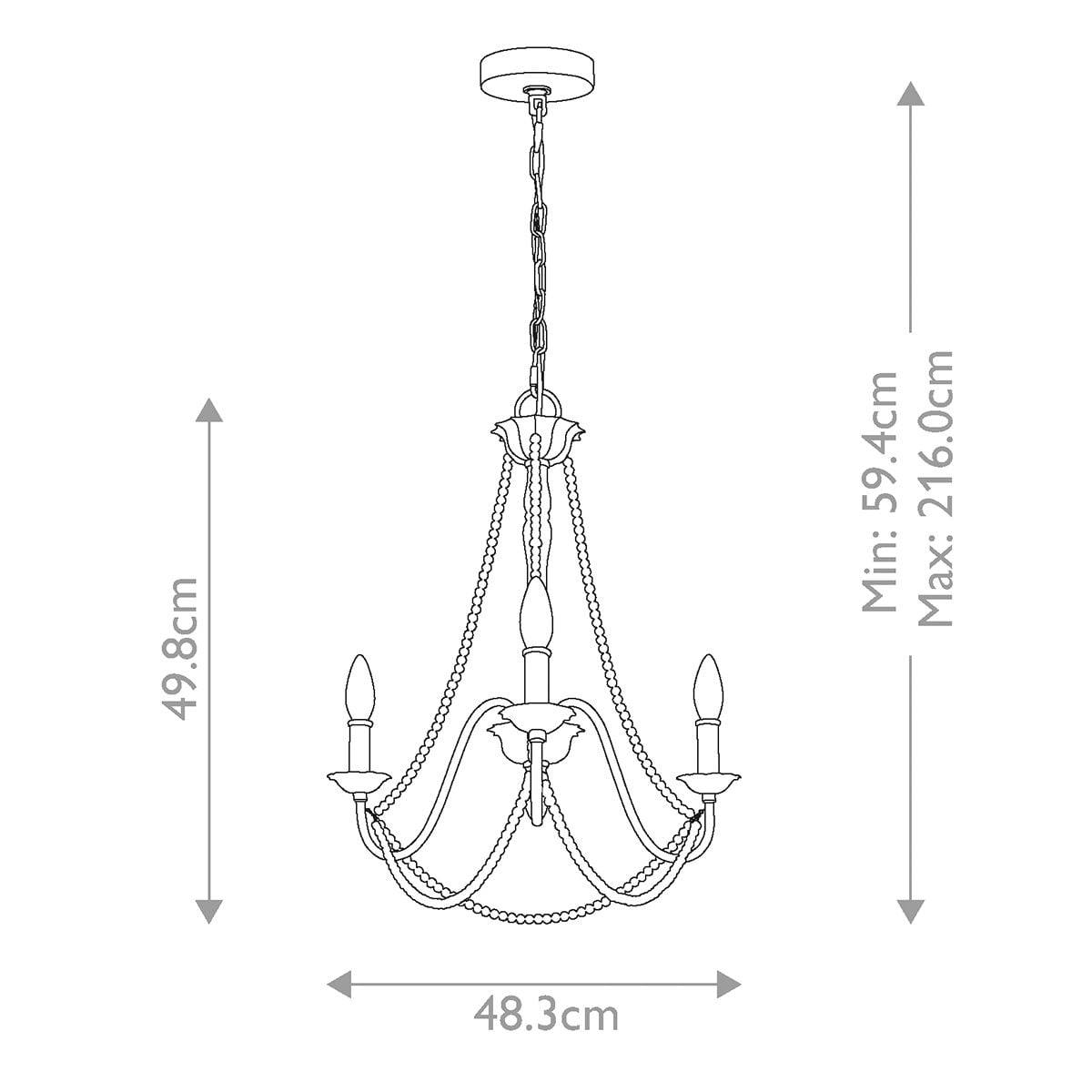 Maryville 3 Light Chandelier
